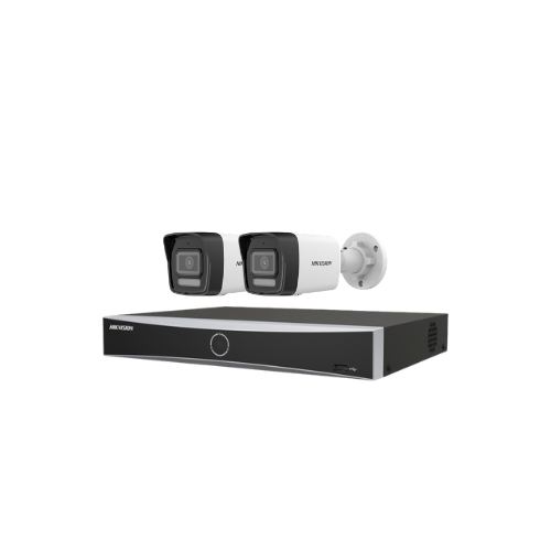 2 كاميرات مراقبة IP 4K (8MP) Hikvision مع التركيب في الرياض