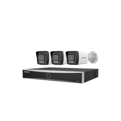 3 كاميرات مراقبة IP 4K (8MP) Hikvision مع التركيب في الرياض