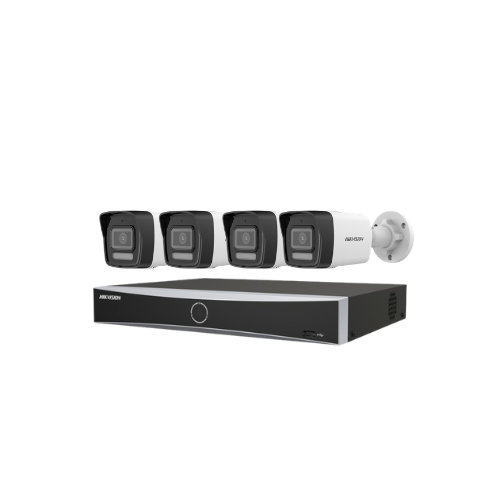 4 كاميرات مراقبة IP 4K (8MP) Hikvision مع التركيب في الرياض