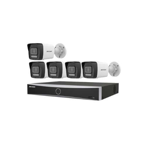 5 كاميرات مراقبة IP 4K (8MP) Hikvision مع التركيب في الرياض