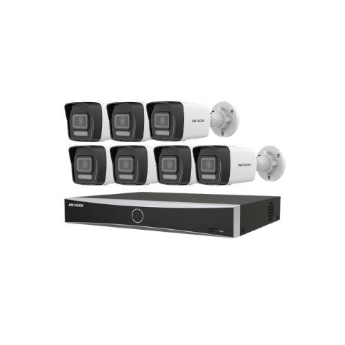 7 كاميرات مراقبة IP 4K (8MP) Hikvision مع التركيب في الرياض
